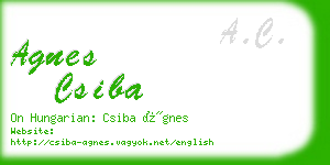 agnes csiba business card